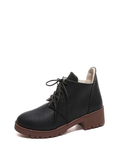 PU de à cheville en lacets Bottes O8nw0yvmN