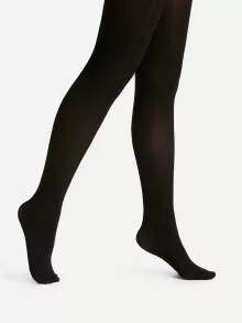 Medias 80D de terciopelo - Negro - Ver 3