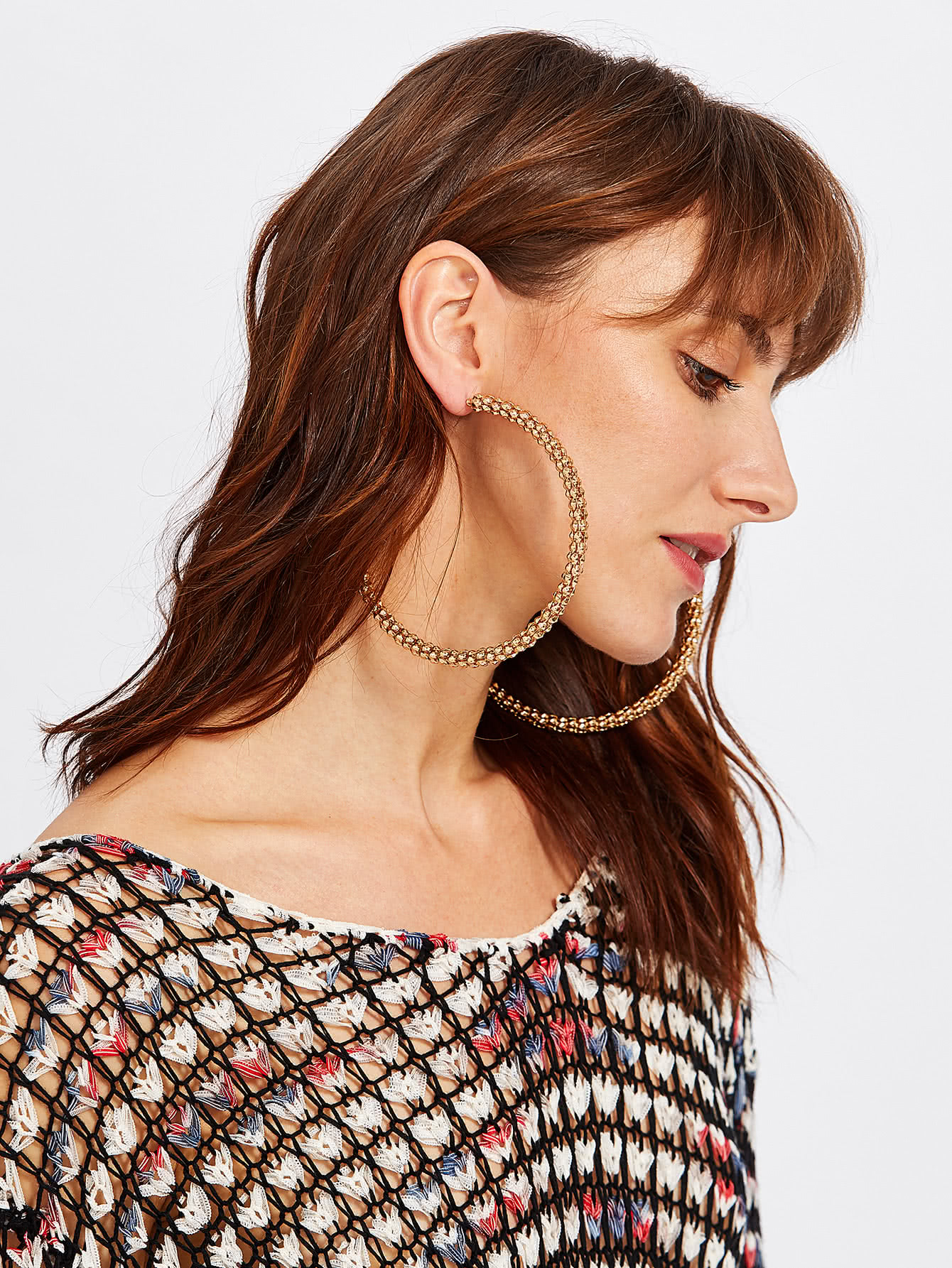 

Big Ring Hoop Earrings, Gold