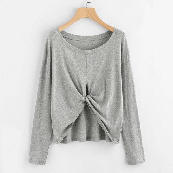 

Twist Front Multiway Tee, Grey