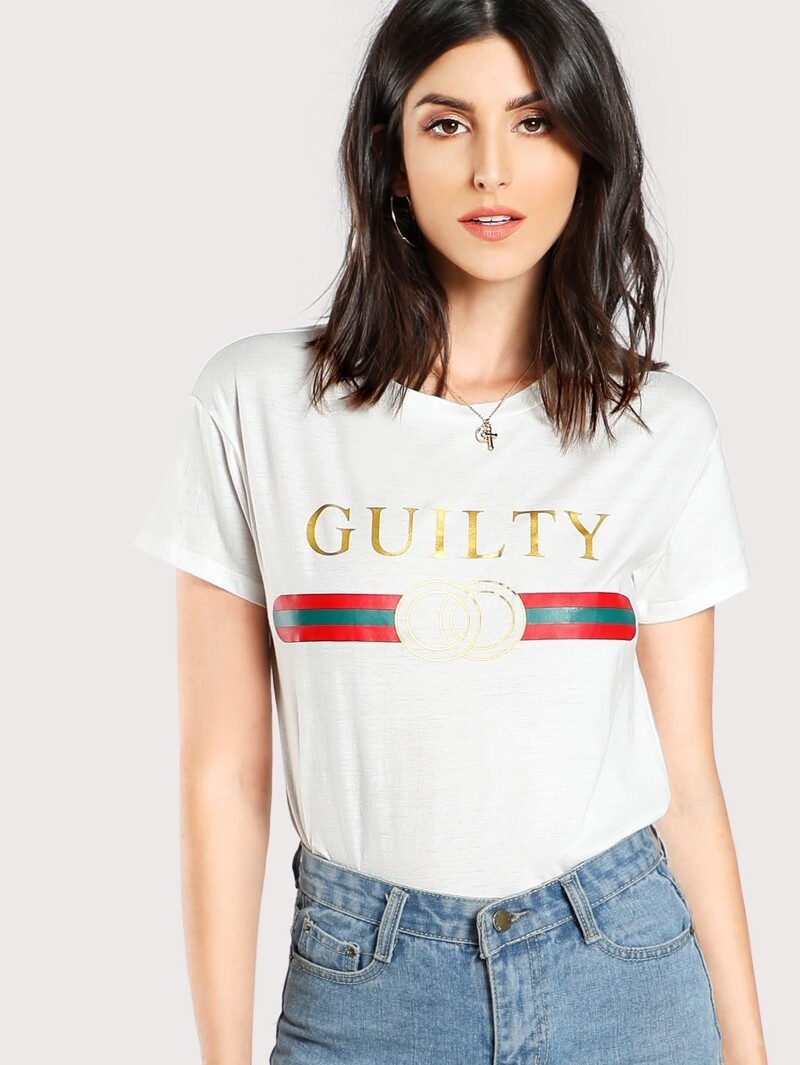 

Mixed Print Tee, White, Brooke Ritchie