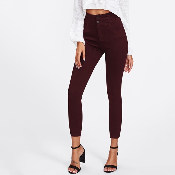 

Ruched Waist Skinny Pants