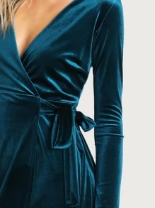 shein teal dress