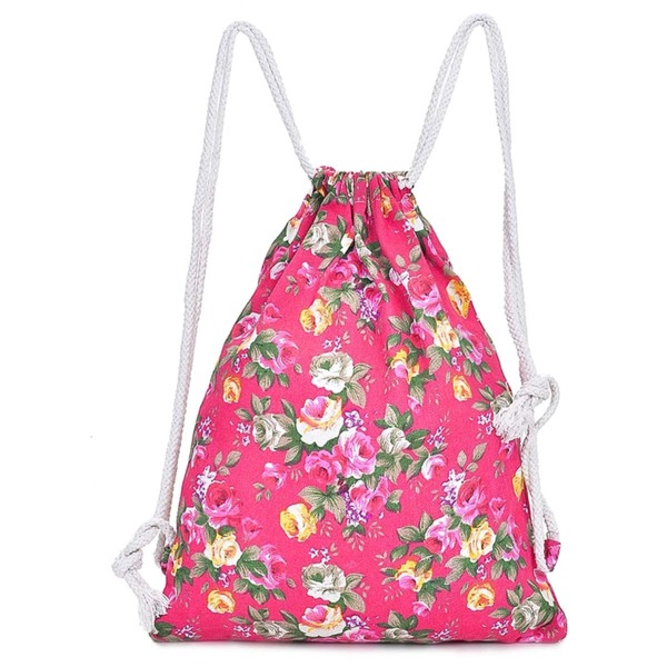 

Calico Print Canvas Backpack