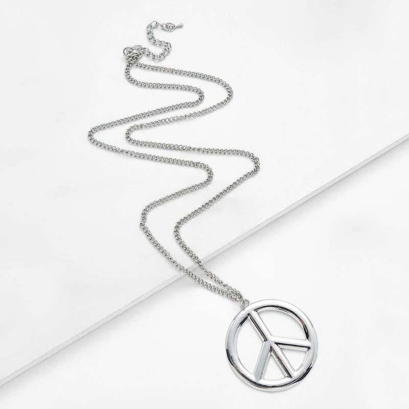 

Round Pendant Chain Necklace, Silver