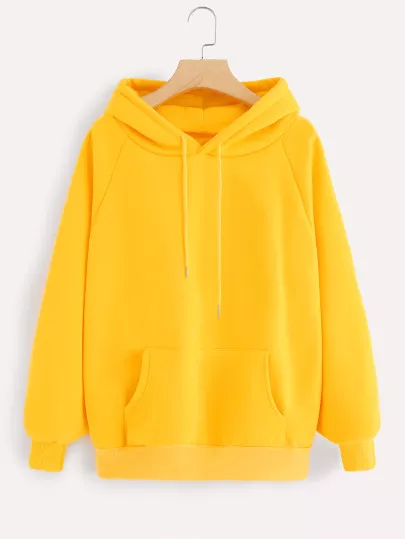 raglan sleeve zip pocket hoodie