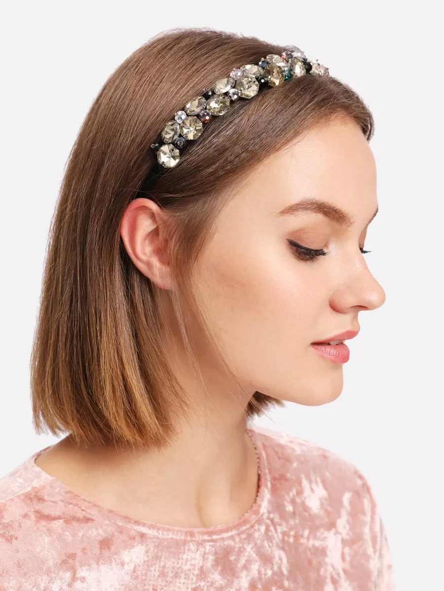 Diadema con piedra de imitación - Multicolor - Ver 1