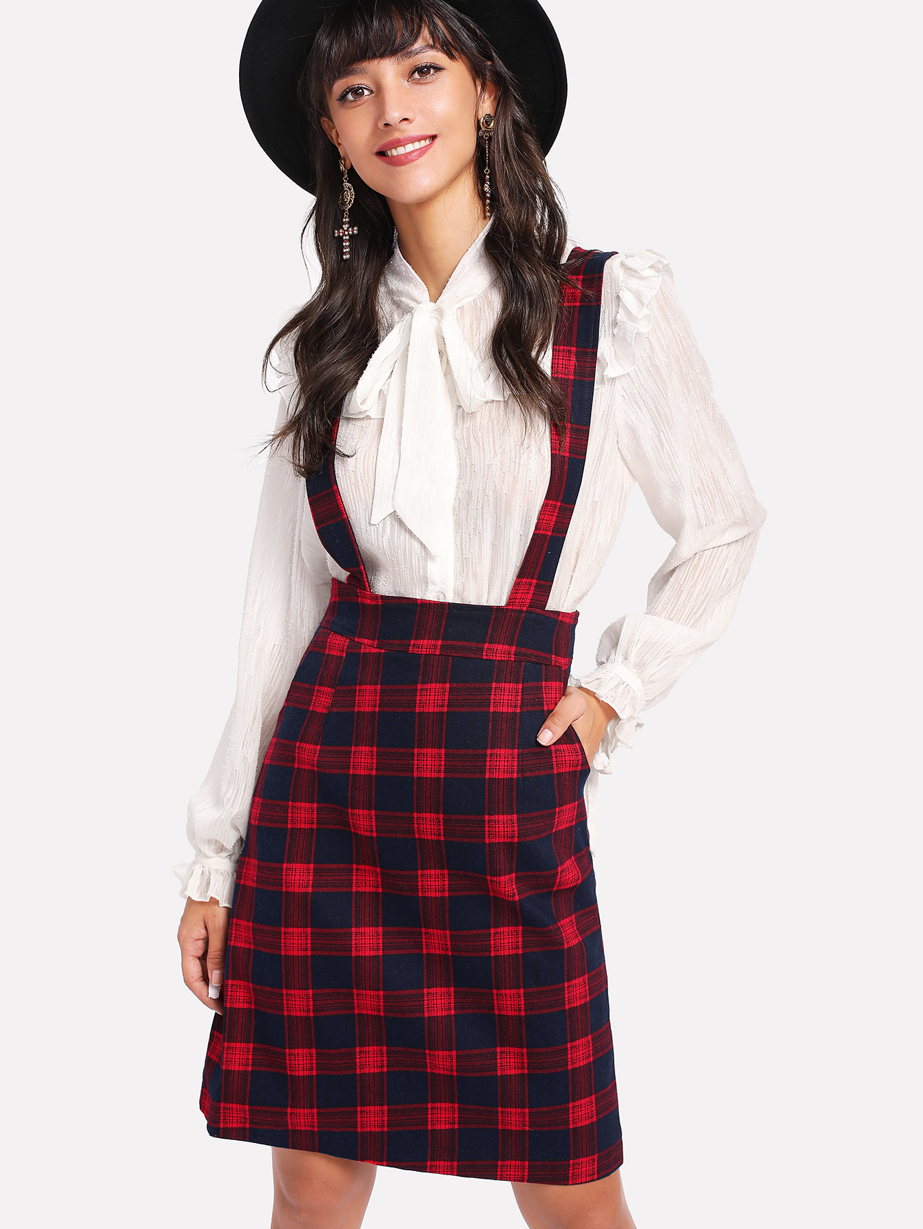 check plaid skirt