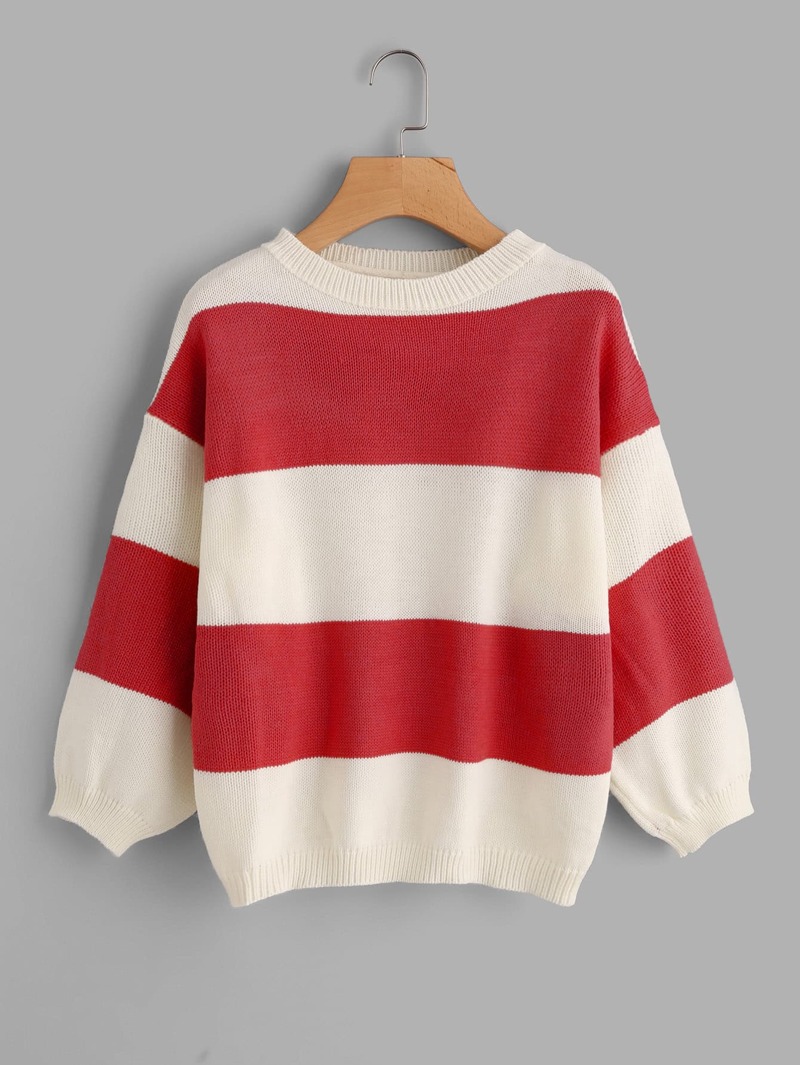 

Wide Striped Sweater, Multicolor