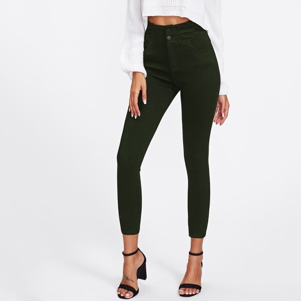 

Skinny Ankle Pants, Army green