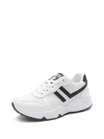 Striped Detail Lace Up Sneakers pictures