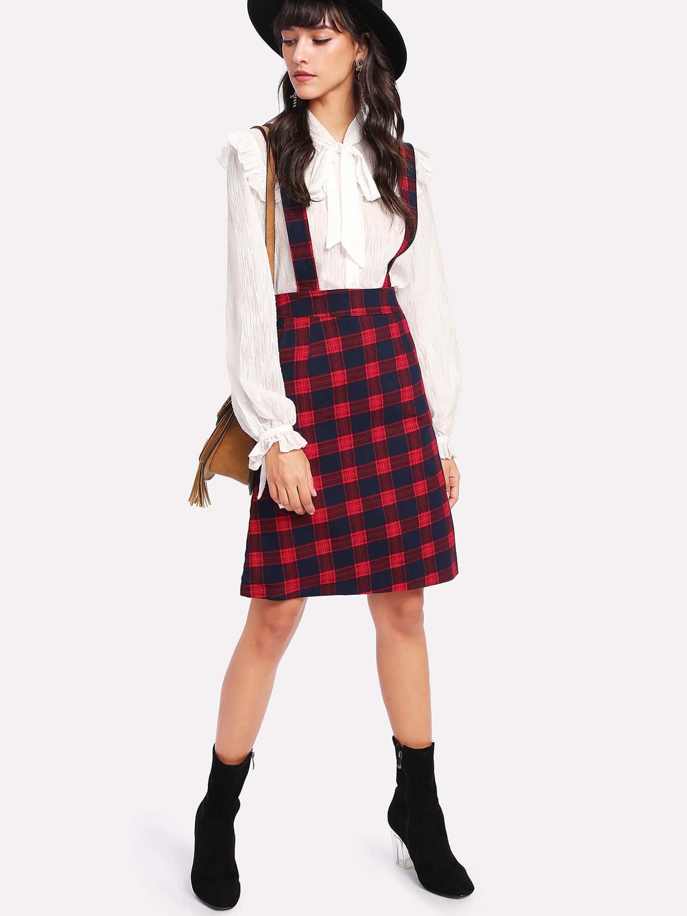 check plaid skirt