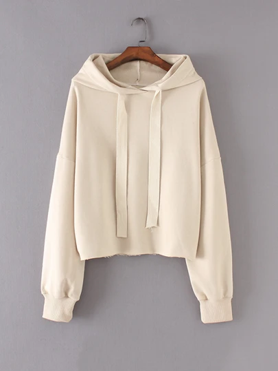 Ungesäumte Hoodie mit sehr tief angesetzter Schulterpartie Hoodie mit sehr tief angesetzter Schulterpartie | aktuelle