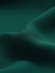 人造珍珠紐扣襯衫 - 墨綠色 - 查看 5