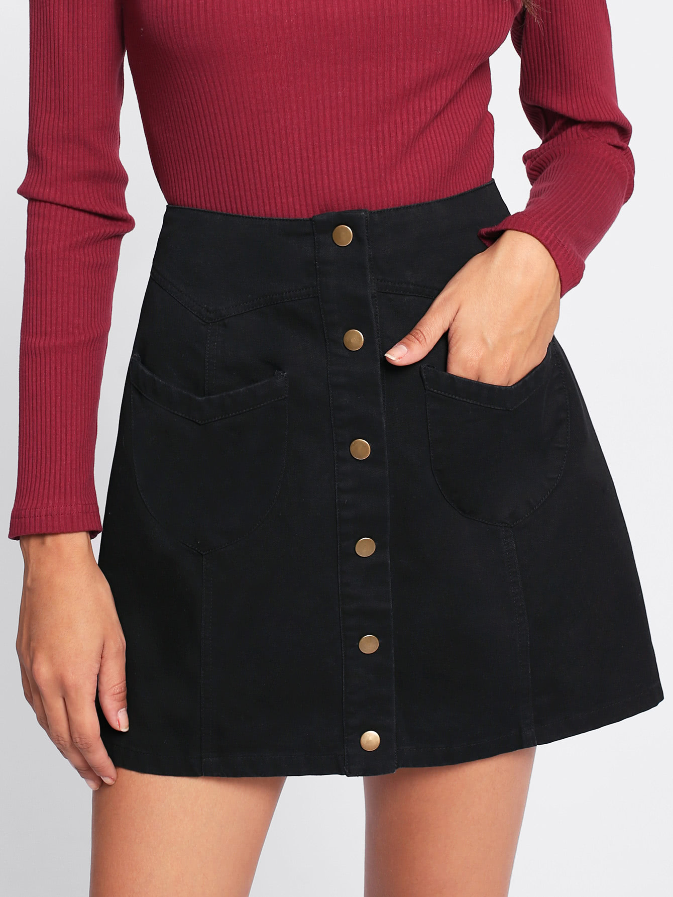 Trending A Line Button Skirts Fashion Cognoscente