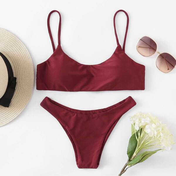 

High Leg Cami Bikini Set