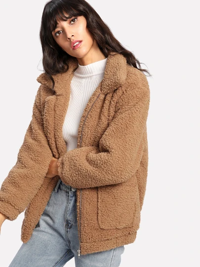fur coat shein