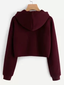 Planet Print Hoodie - Burgundy - View 2