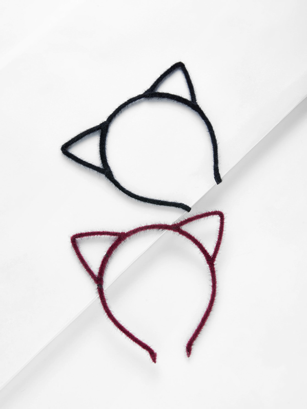 

Cat Ear Headband 2pcs, Multicolor