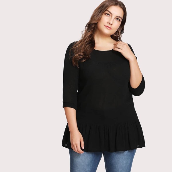 

Plus Pep Hem Blouse