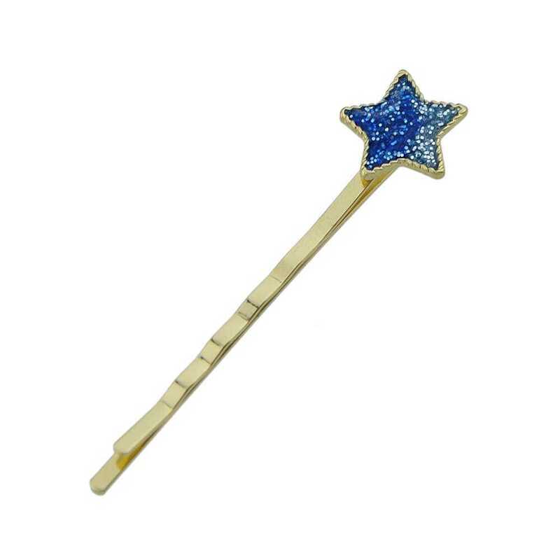 

Blue Star Pattern Hair Accessories For Women, Gold