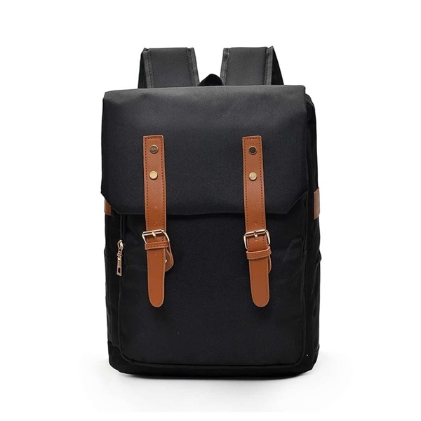 

Studded Detail Double Buckle Backpacks, Black