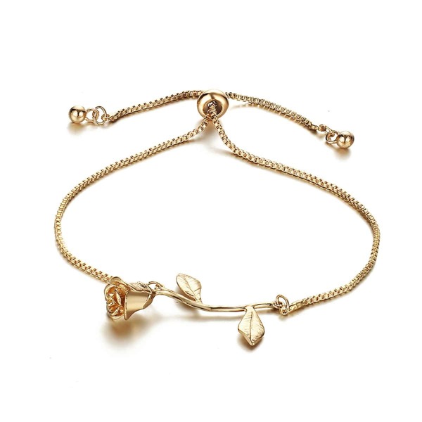 

Metal Rose Detail Link Bracelet 1pc