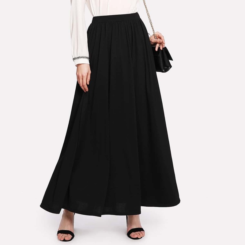 

Full Length Solid Skirt, Black