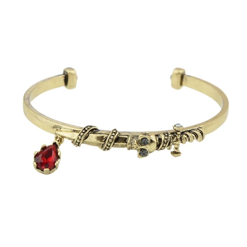 

Vintage Style Rhinestone Women Cuff Bracelet, Gold