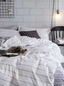 1.0m 3Pcs Pencil Striped Duvet Cover Set - View 3