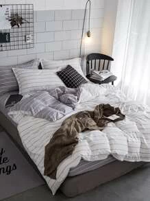 1.0m 3Pcs Pencil Striped Duvet Cover Set - View 1