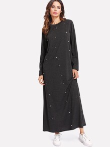 Pearl Beading Marled Dress