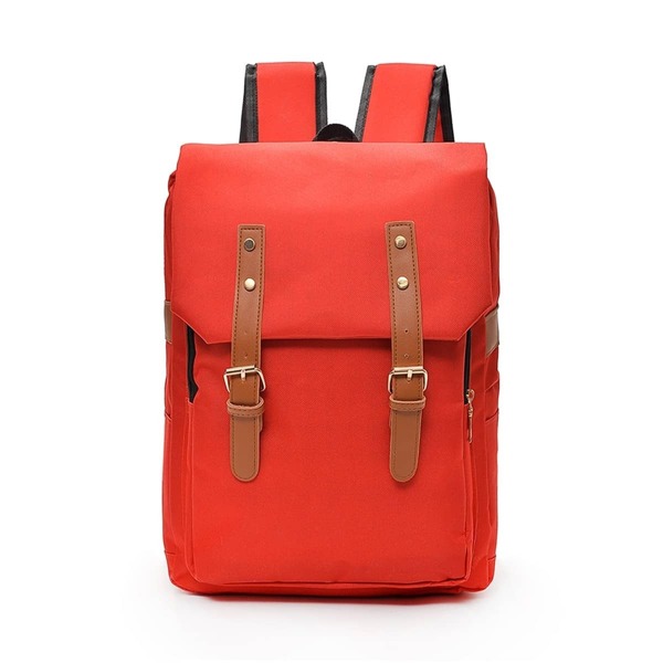 

Studded Detail Double Buckle Backpacks, Red