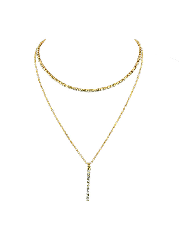 

Gold Simple Pendant Multi-Layer Necklace