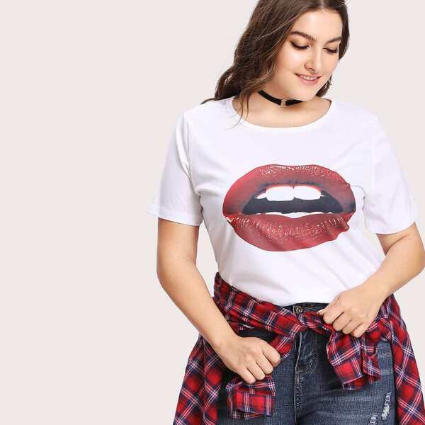 

Plus Lip Print Tee