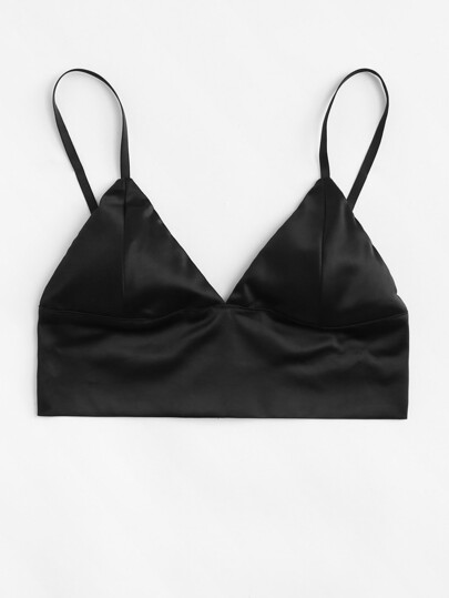 satin longline bralette