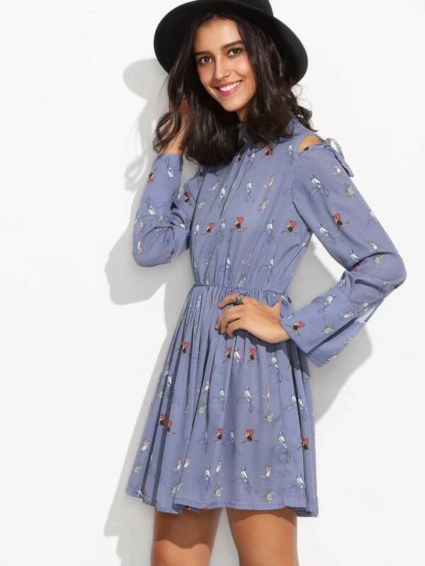 shein bird dress