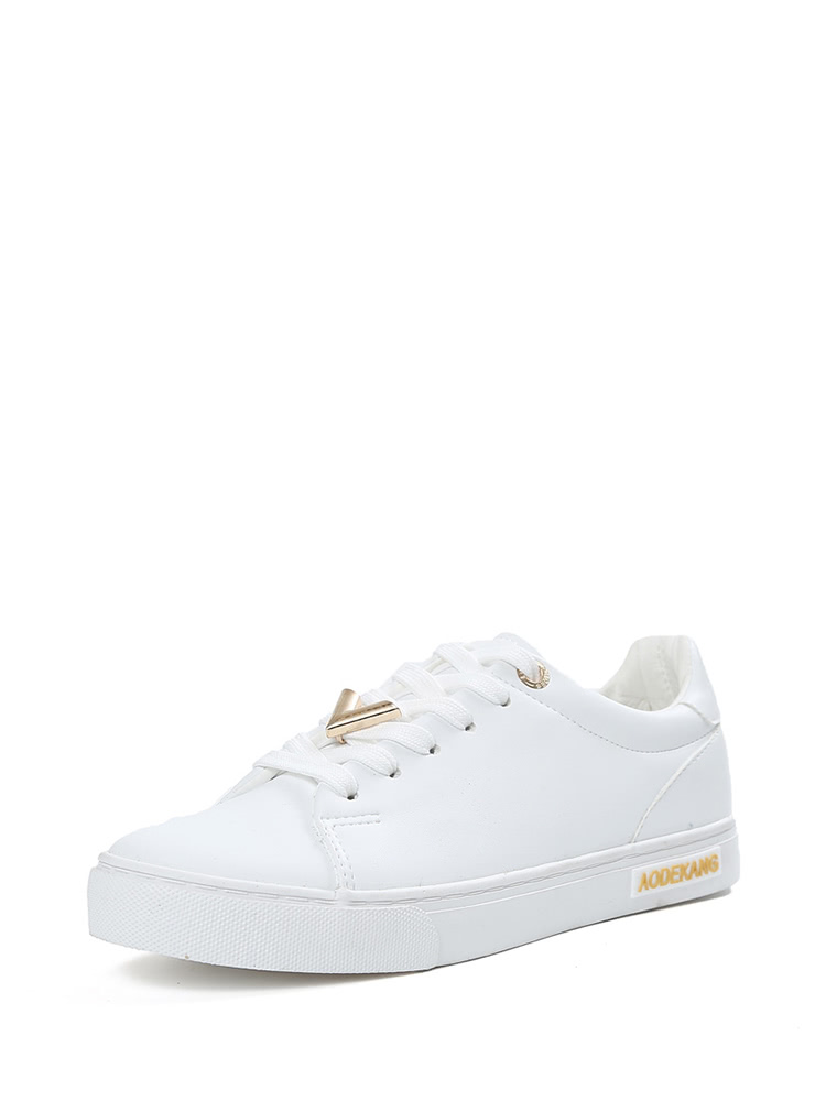 

Metal Detail Low Top Sneakers, White