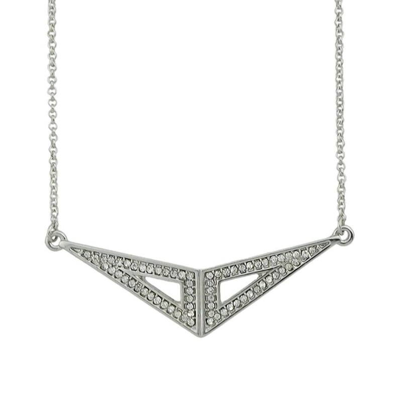 

Geometric Triangle Pendants Necklace For Women, Silver