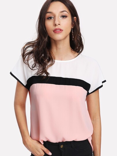 Color Block Tunic Top pictures
