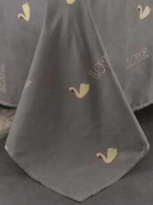 1.5m 4Pcs Swan Print Duvet Cover Set - View 4