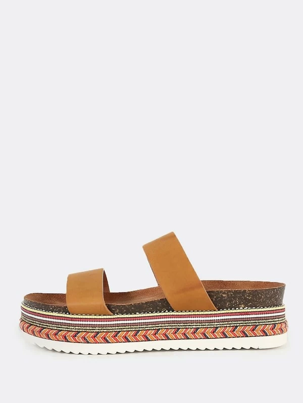 two strap platform sandals