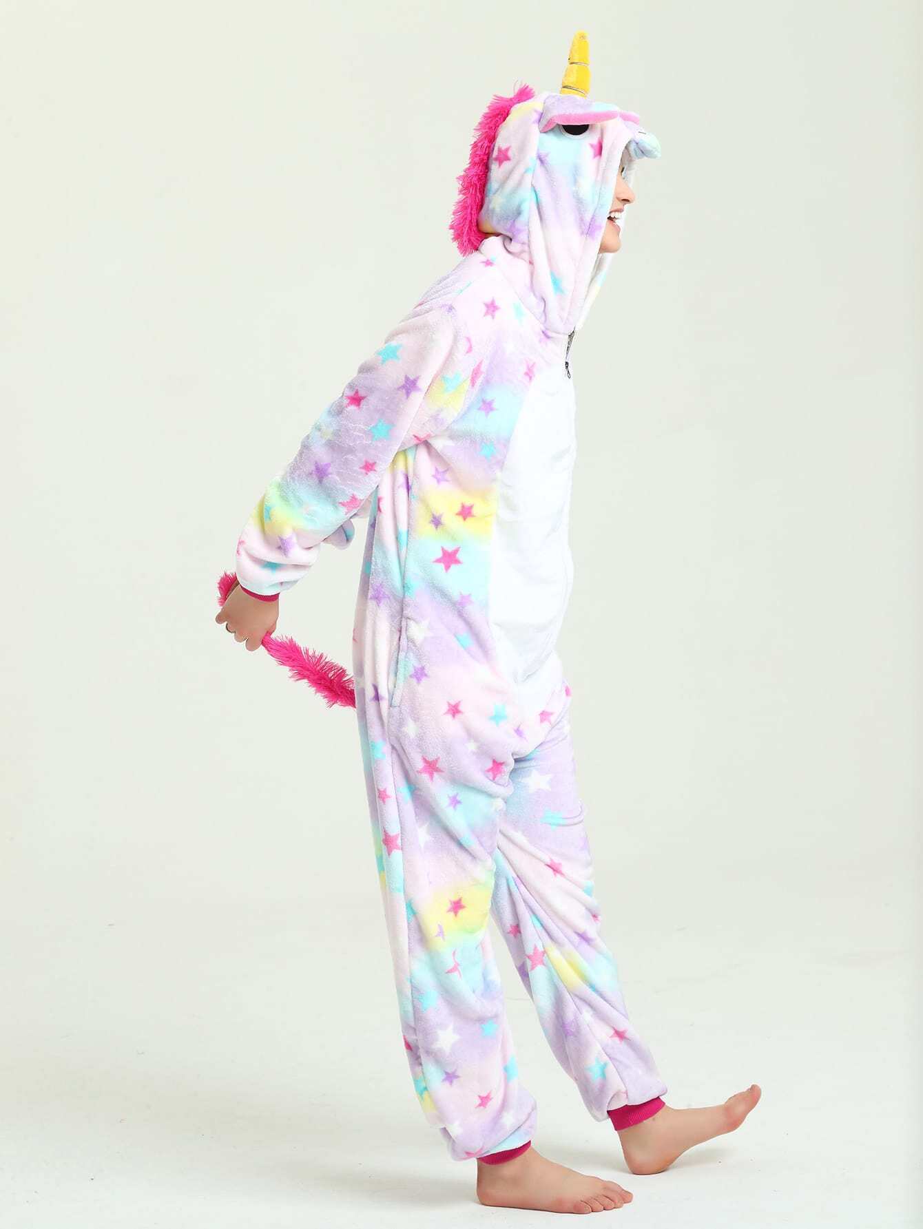 Onesie unicórnio com estrelas estampadas | SHEIN Brasil