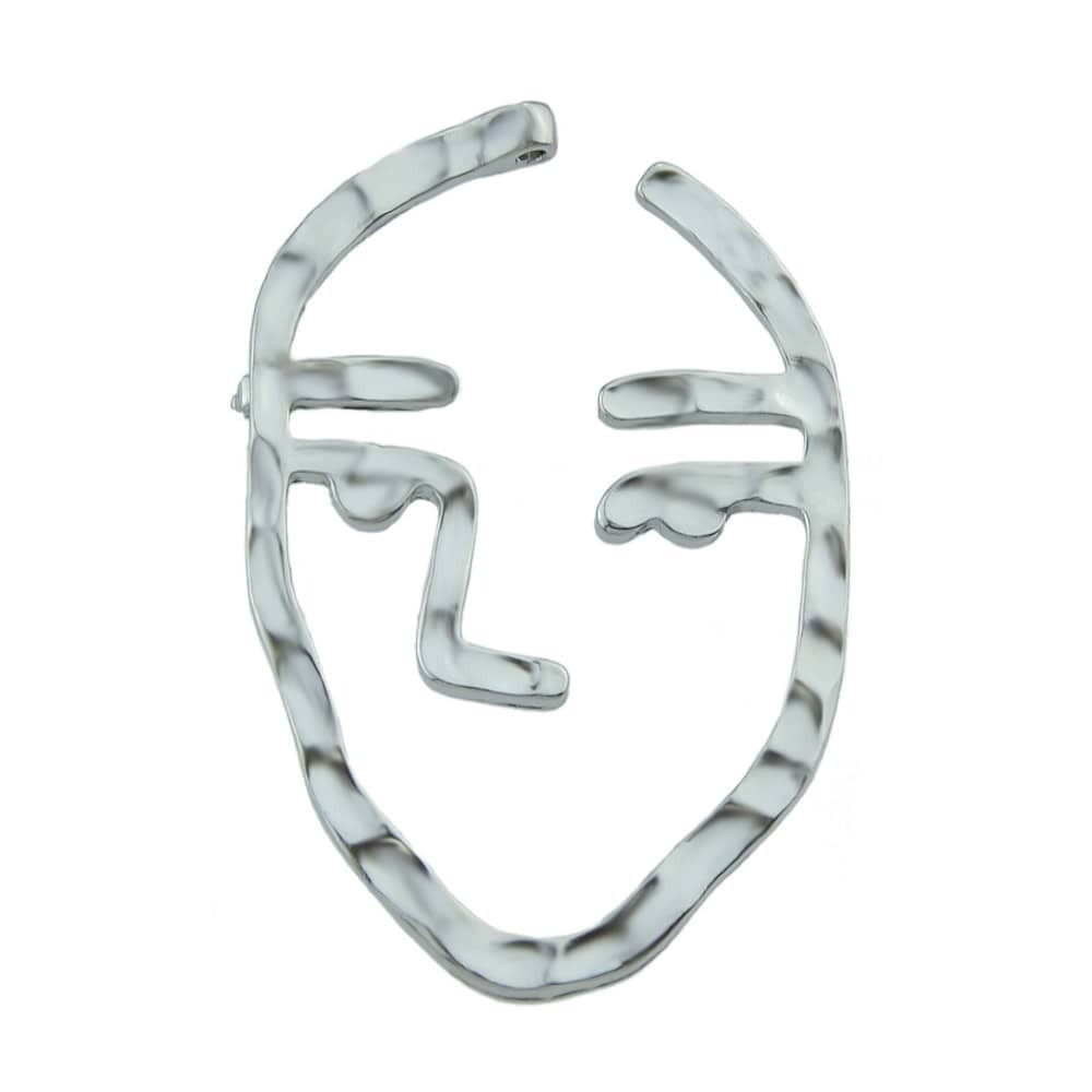 

Silver Face Shape Brooch