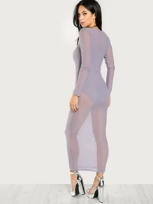 SHEIN 透膚緊身2件套洋裝 - 彩色 - 查看 3