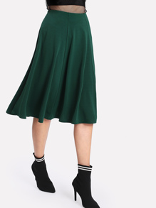 Solid Swing Midi Skirt