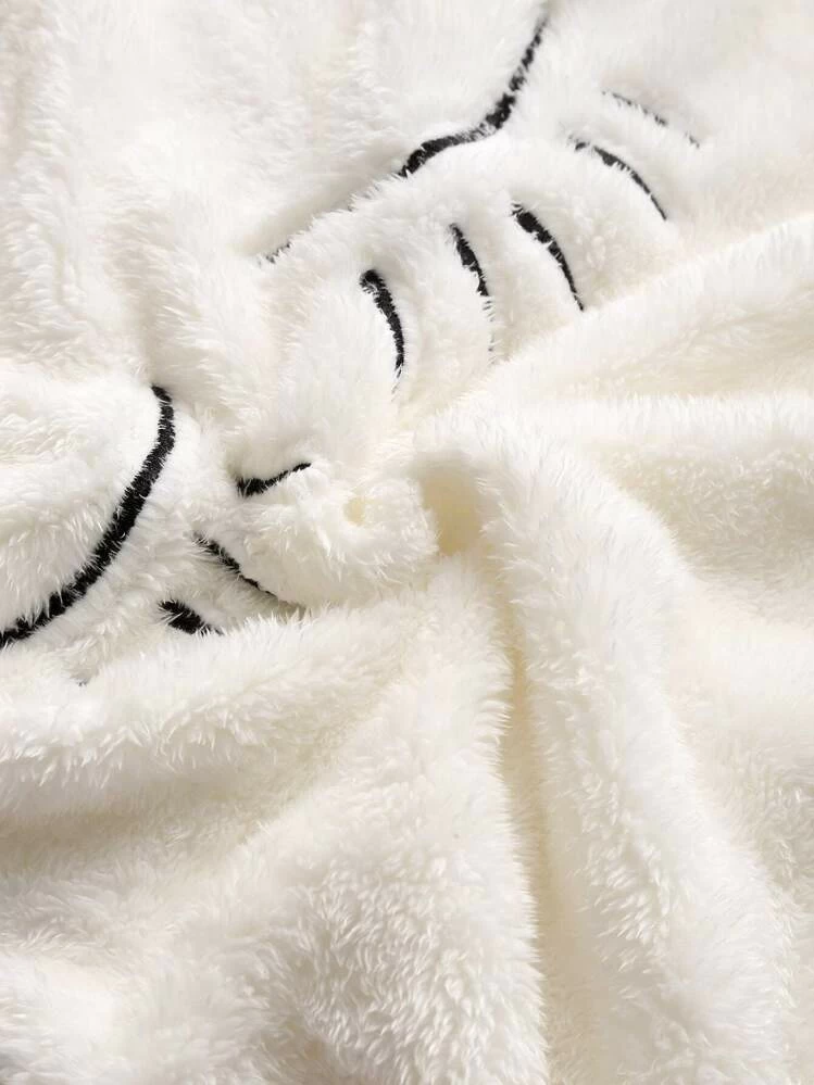 Set pigiama Pullover in pile cigli ricamato & Pantaloni - Multicolore - Visualizzare 2