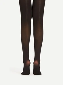 2双装女士80D丝绒连裤袜，春秋季 - 黑色 - 查看 2