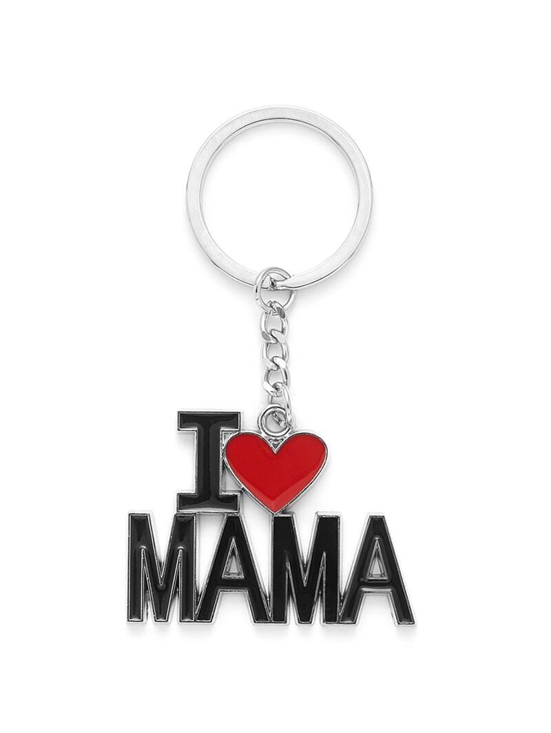 

Letter & Heart Design Keychain, Multicolor