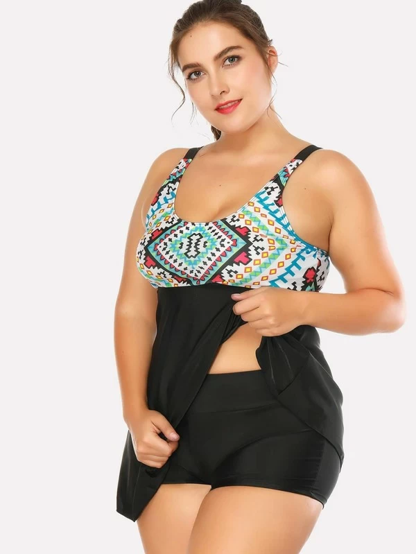plus size tankinis with shorts uk